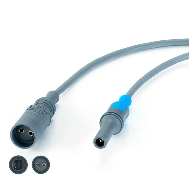 Reusable Bipolar Cable, Martin + European/US Forceps Socket